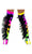 Madmia Knee High Socks Sunset with Rainbow Hearts and Black Tassels - Skate Connection 