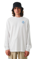 Afends Chromed Recycled Retro Mens Long Sleeve Tee White