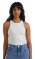 Afends Lydia Ladies Hemp Ribbed Singlet Off White