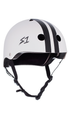 S1 Lifer Helmet White Gloss/Black Stripes