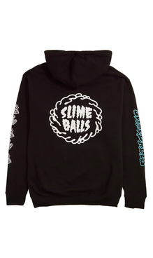 Santa Cruz Slime Balls Mono Splat Mens Hoodie Black