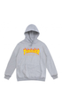 Thrasher Flame Logo Mens Hoodie Light Grey